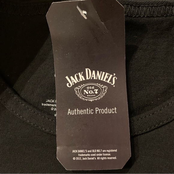 Jack Daniels Whisky Tank Top Bikercore Black & White Cotton Sleeveless Licensed - Picture 7 of 9